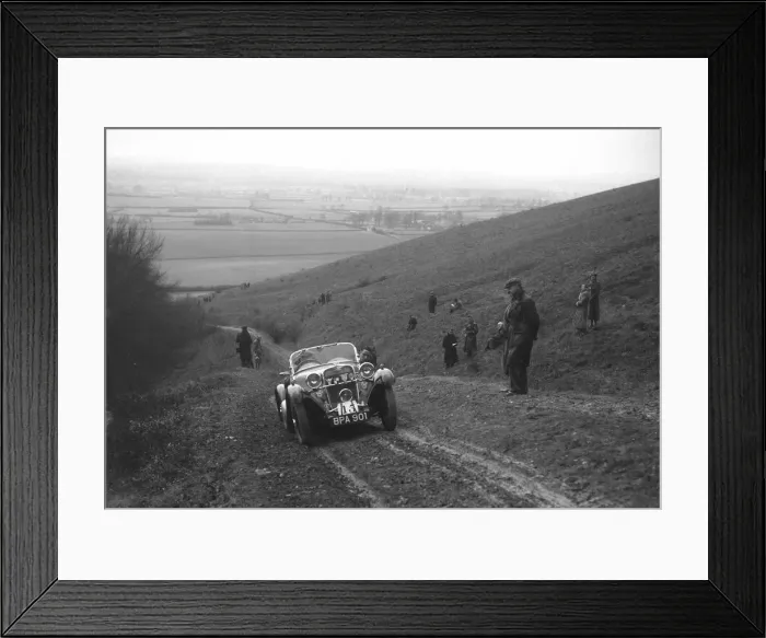 Framed Print : Singer Le Mans competing in a trial, Crowell Hill, Chinnor, Oxfordshire, 1930s. Artist Framed Print : Singer Le Mans competing in a trial, Crowell Hill, Chinnor, Oxfordshire, 1930s. Artist