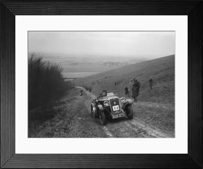Framed Print : Singer 2-seater sports competing in a trial, Crowell Hill, Chinnor, Oxfordshire, 1930s Framed Print : Singer 2-seater sports competing in a trial, Crowell Hill, Chinnor, Oxfordshire, 1930s