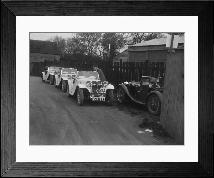 Framed Print : Three Singer cars and a MG PA at a motoring trial, 1930s. Artist: Bill Brunell Framed Print : Three Singer cars and a MG PA at a motoring trial, 1930s. Artist: Bill Brunell