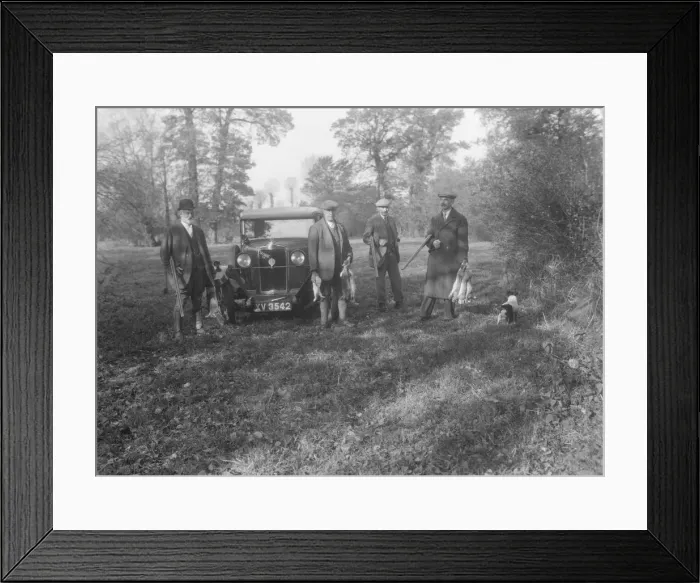 Framed Print : Shooting party with a 1928 Talbot 14 / 45. Artist: Bill Brunell Framed Print : Shooting party with a 1928 Talbot 14 / 45. Artist: Bill Brunell