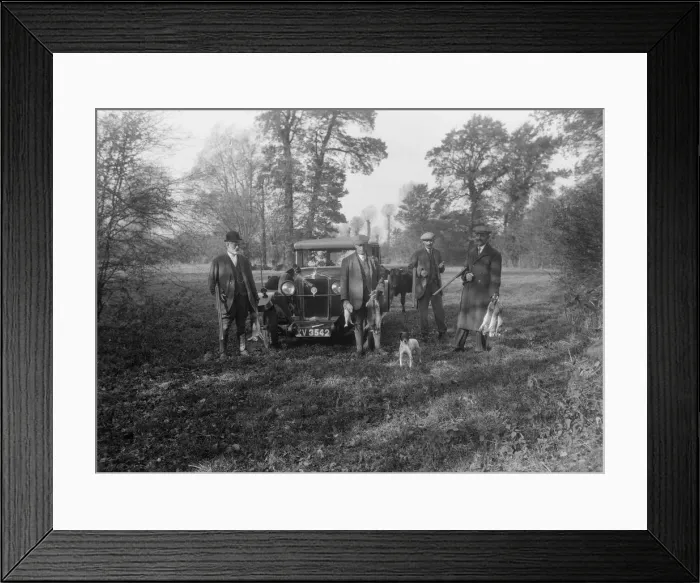 Framed Print : Shooting party with a 1928 Talbot 14 / 45. Artist: Bill Brunell Framed Print : Shooting party with a 1928 Talbot 14 / 45. Artist: Bill Brunell