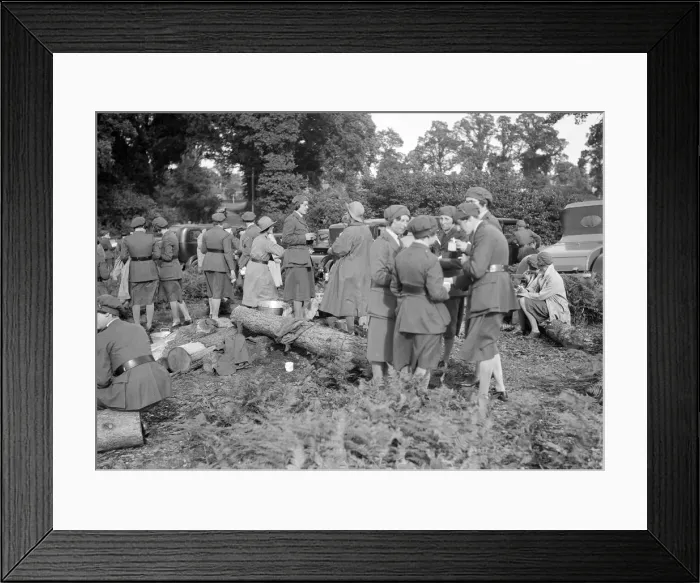 Framed Print : Women at a First Aid Nursing Yeomanry (FANY) trial or rally, 1931. Artist: Bill Brunell Framed Print : Women at a First Aid Nursing Yeomanry (FANY) trial or rally, 1931. Artist: Bill Brunell