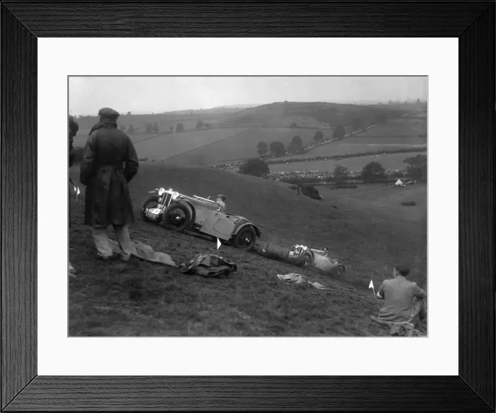 Framed Print : Two MG PAs competing in the Singer CC Rushmere Hill Climb, Shropshire 1935. Artist: Bill Brunell Framed Print : Two MG PAs competing in the Singer CC Rushmere Hill Climb, Shropshire 1935. Artist: Bill Brunell