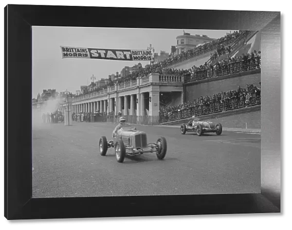 ERA of Earl Howe and Alta of CK Mortimer competing in the Brighton Speed Trials, 1938