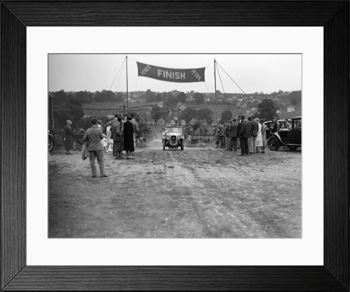 Framed Print : Austin Swallow of Mrs A Stanley at the finish of the Middlesex County AC Hill Climb, c1930 Framed Print : Austin Swallow of Mrs A Stanley at the finish of the Middlesex County AC Hill Climb, c1930