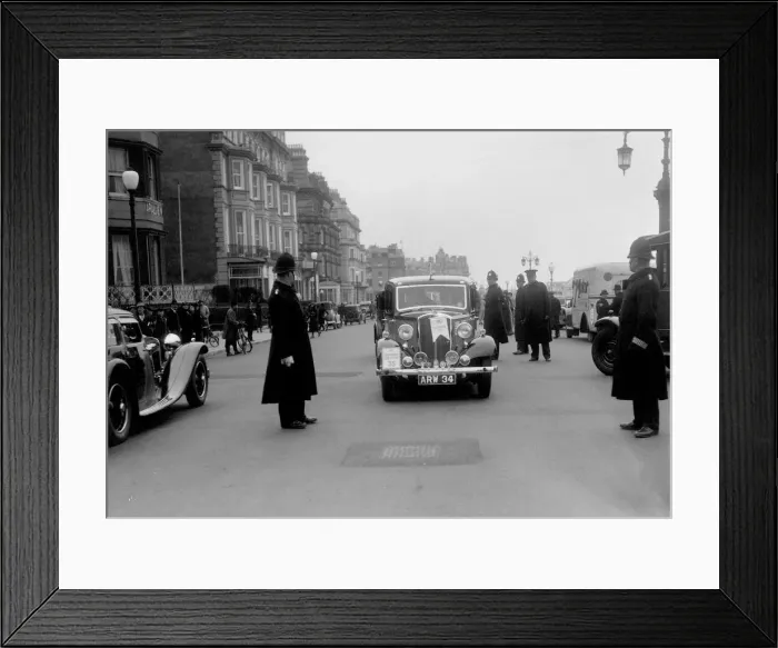 Framed Print : Standard Twelve of AH Oxenford at the RAC Rally, 1935. Artist: Bill Brunell Framed Print : Standard Twelve of AH Oxenford at the RAC Rally, 1935. Artist: Bill Brunell