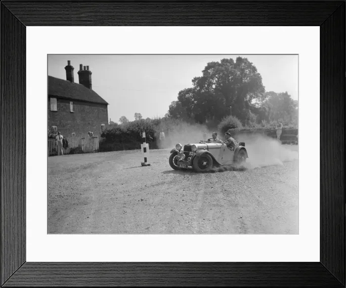 Framed Print : 1496 cc Singer competing in the Singer CC Rushmere Hill Climb, Shropshire 1935. Artist Framed Print : 1496 cc Singer competing in the Singer CC Rushmere Hill Climb, Shropshire 1935. Artist
