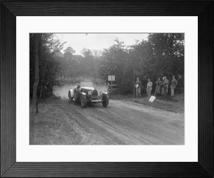Framed Print : Bugatti Type 43, Bugatti Owners Club Hill Climb, Chalfont St Peter, Buckinghamshire, 1935 Framed Print : Bugatti Type 43, Bugatti Owners Club Hill Climb, Chalfont St Peter, Buckinghamshire, 1935