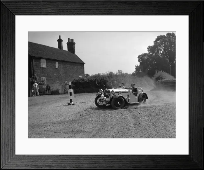 Framed Print : 972 cc Singer competing in the Singer CC Rushmere Hill Climb, Shropshire 1935. Artist: Bill Brunell Framed Print : 972 cc Singer competing in the Singer CC Rushmere Hill Climb, Shropshire 1935. Artist: Bill Brunell