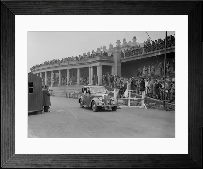 Framed Print : Wolseley of J Malkin competing in the Blackpool Rally, 1936. Artist: Bill Brunell Framed Print : Wolseley of J Malkin competing in the Blackpool Rally, 1936. Artist: Bill Brunell