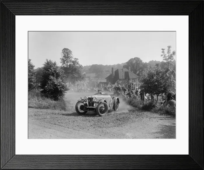 Framed Print : MG J2, Bugatti Owners Club Hill Climb, Chalfont St Peter, Buckinghamshire, 1935. Artist Framed Print : MG J2, Bugatti Owners Club Hill Climb, Chalfont St Peter, Buckinghamshire, 1935. Artist