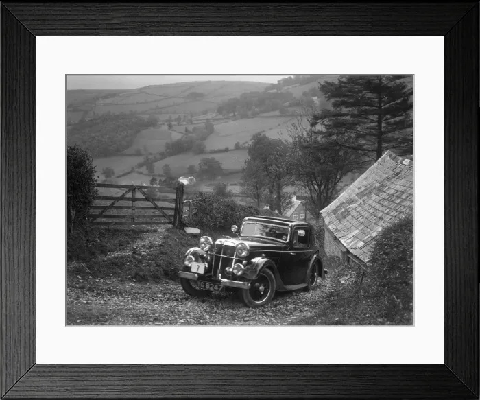 Framed Print : 1934 Standard Avon Ten coupe taking part in a Standard Car Owners Club trial. Artist: Bill Brunell Framed Print : 1934 Standard Avon Ten coupe taking part in a Standard Car Owners Club trial. Artist: Bill Brunell