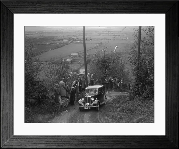 Framed Print : 1934 Standard Ten taking part in a Standard Car Owners Club trial. Artist: Bill Brunell Framed Print : 1934 Standard Ten taking part in a Standard Car Owners Club trial. Artist: Bill Brunell