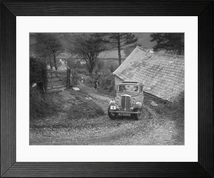 Framed Print : Standard Nine taking part in a Standard Car Owners Club trial. Artist: Bill Brunell