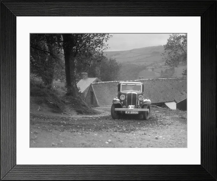 Framed Print : 1932 Standard Nine taking part in a Standard Car Owners Club trial. Artist: Bill Brunell Framed Print : 1932 Standard Nine taking part in a Standard Car Owners Club trial. Artist: Bill Brunell