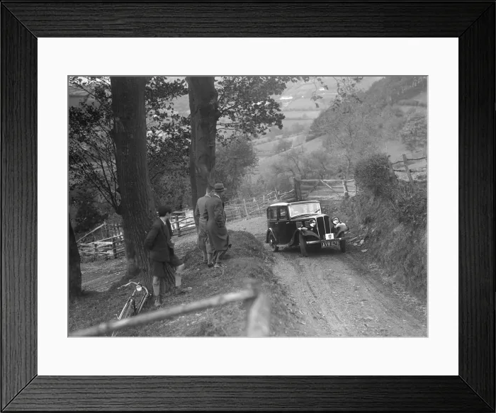 Framed Print : 1934 Standard Big Nine taking part in a Standard Car Owners Club trial. Artist: Bill Brunell Framed Print : 1934 Standard Big Nine taking part in a Standard Car Owners Club trial. Artist: Bill Brunell