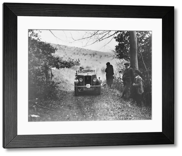 Framed Print : Morris Minor tourer of JE Clowes competing in the Inter-Varsity Trial, November 1931 Framed Print : Morris Minor tourer of JE Clowes competing in the Inter-Varsity Trial, November 1931