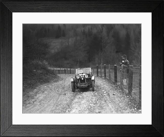 Framed Print : Viscount Curzons MG M type 12 / 12 replica competing in the Inter-Varsity Trial, November 1931 Framed Print : Viscount Curzons MG M type 12 / 12 replica competing in the Inter-Varsity Trial, November 1931