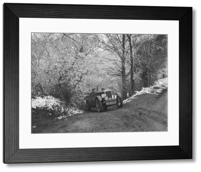 Framed Print : 1930 Wolseley Hornet McEvoy Special taking part in a motoring trial, late 1930s. Artist Framed Print : 1930 Wolseley Hornet McEvoy Special taking part in a motoring trial, late 1930s. Artist