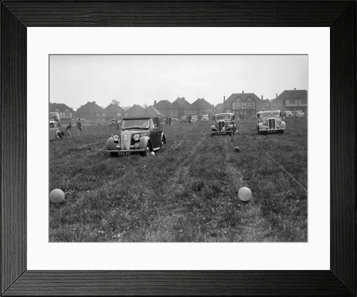 Framed Print : Two Standard Twelves and a Standard Nine at the Standard Car Owners Club Gymkhana, 8 May 1938 Framed Print : Two Standard Twelves and a Standard Nine at the Standard Car Owners Club Gymkhana, 8 May 1938