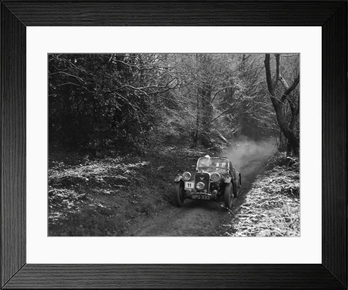 Framed Print : 1934 Singer Le Mans taking part in a motoring trial, late 1930s. Artist: Bill Brunell Framed Print : 1934 Singer Le Mans taking part in a motoring trial, late 1930s. Artist: Bill Brunell