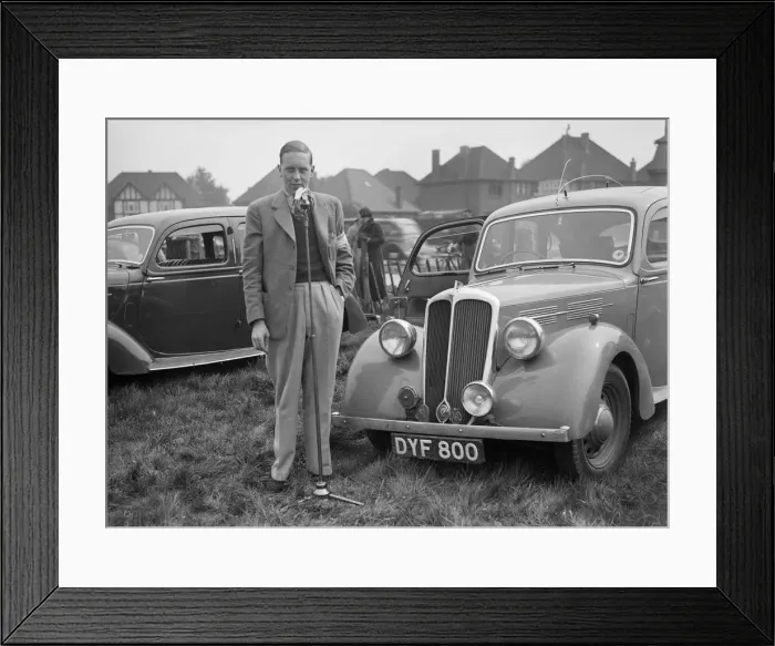 Framed Print : 1937 Standard Twelve at the Standard Car Owners Club Gymkhana, Ace of Spades, Kingston Bypass, 1938 Framed Print : 1937 Standard Twelve at the Standard Car Owners Club Gymkhana, Ace of Spades, Kingston Bypass, 1938