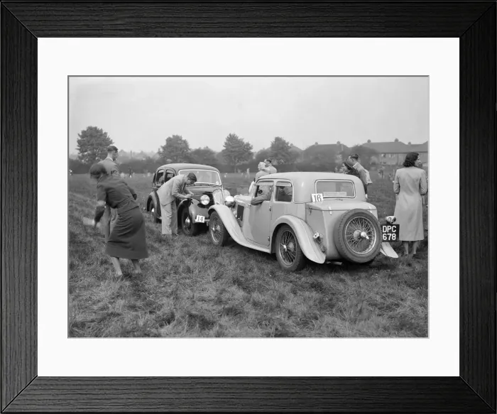 Framed Print : Standard SS II and Standard Flying Twelve at the Standard Car Owners Club Gymkhana, 8 May 1938 Framed Print : Standard SS II and Standard Flying Twelve at the Standard Car Owners Club Gymkhana, 8 May 1938