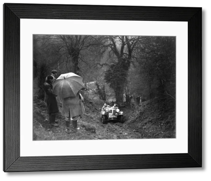 Framed Print : 1937 Frazer-Nash BMW 319 / 55 taking part in the Petersfield Trial, 1938. Artist: Bill Brunell Framed Print : 1937 Frazer-Nash BMW 319 / 55 taking part in the Petersfield Trial, 1938. Artist: Bill Brunell