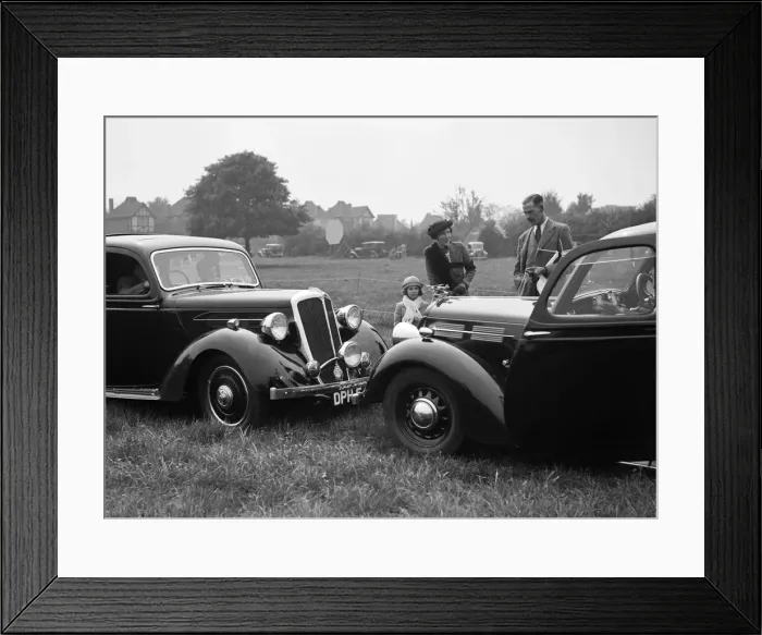 Framed Print : Two Standard Flying Twelves at the Standard Car Owners Club Gymkhana, 8 May 1938 Framed Print : Two Standard Flying Twelves at the Standard Car Owners Club Gymkhana, 8 May 1938