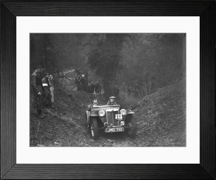 Framed Print : 1938 MG TA taking part in the Petersfield Trial, 1938. Artist: Bill Brunell Framed Print : 1938 MG TA taking part in the Petersfield Trial, 1938. Artist: Bill Brunell