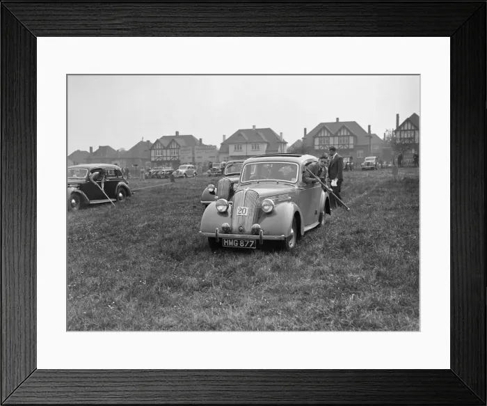 Framed Print : Standard Flying Twelve at the Standard Car Owners Club Gymkhana, 8 May 1938. Artist: Bill Brunell Framed Print : Standard Flying Twelve at the Standard Car Owners Club Gymkhana, 8 May 1938. Artist: Bill Brunell
