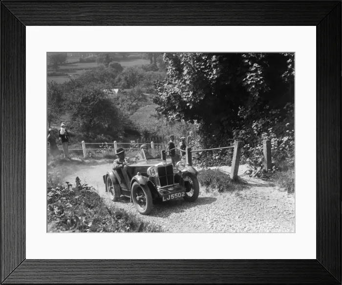 Framed Print : 1932 MG M type taking part in a West Hants Light Car Club Trial, Ibberton Hill, Dorset, 1930s Framed Print : 1932 MG M type taking part in a West Hants Light Car Club Trial, Ibberton Hill, Dorset, 1930s