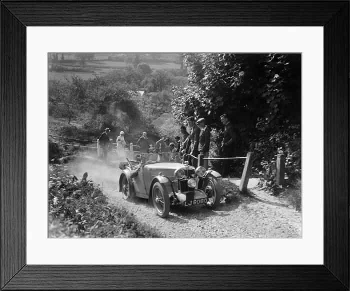 Framed Print : 1933 MG J1 taking part in a West Hants Light Car Club Trial, Ibberton Hill, Dorset, 1930s Framed Print : 1933 MG J1 taking part in a West Hants Light Car Club Trial, Ibberton Hill, Dorset, 1930s