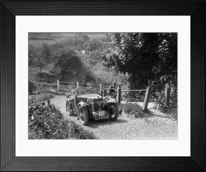 Framed Print : 1932 MG J1 taking part in a West Hants Light Car Club Trial, Ibberton Hill, Dorset, 1930s Framed Print : 1932 MG J1 taking part in a West Hants Light Car Club Trial, Ibberton Hill, Dorset, 1930s