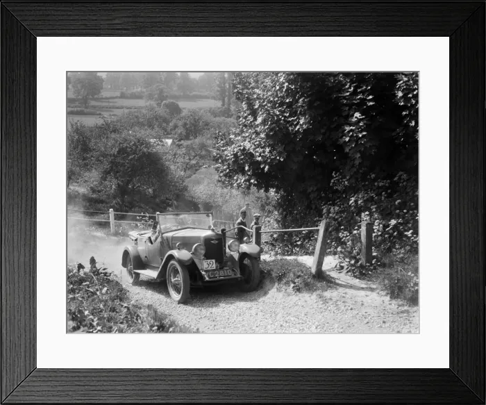 Framed Print : Riley 4-seat tourer taking part in a West Hants Light Car Club Trial, Ibberton Hill, Dorset, 1930s Framed Print : Riley 4-seat tourer taking part in a West Hants Light Car Club Trial, Ibberton Hill, Dorset, 1930s