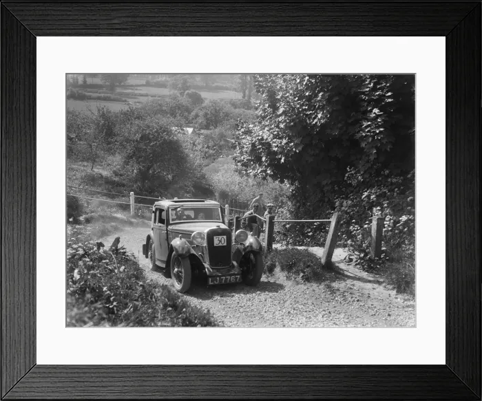 Framed Print : 1933 Singer coupe taking part in a West Hants Light Car Club Trial, Ibberton Hill, Dorset, 1930s Framed Print : 1933 Singer coupe taking part in a West Hants Light Car Club Trial, Ibberton Hill, Dorset, 1930s