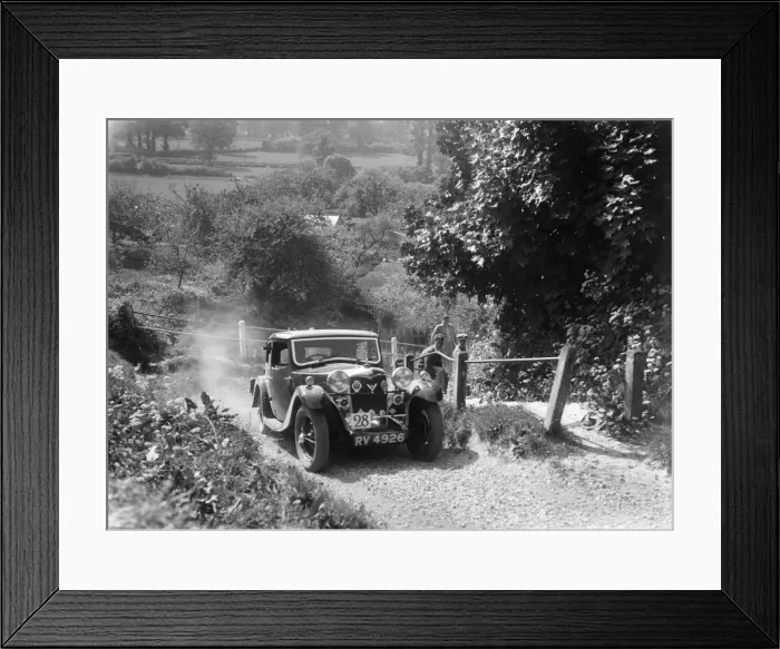 Framed Print : 1934 Riley Kestrel taking part in a West Hants Light Car Club Trial, Ibberton Hill, Dorset, 1930s Framed Print : 1934 Riley Kestrel taking part in a West Hants Light Car Club Trial, Ibberton Hill, Dorset, 1930s