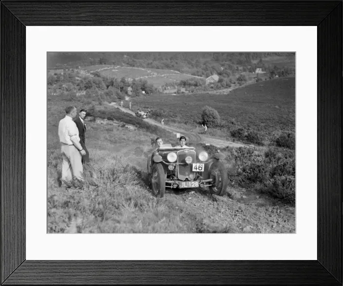 Framed Print : 1932 Frazer-Nash TT replica taking part in the NWLMC Lawrence Cup Trial, 1937. Artist: Bill Brunell Framed Print : 1932 Frazer-Nash TT replica taking part in the NWLMC Lawrence Cup Trial, 1937. Artist: Bill Brunell