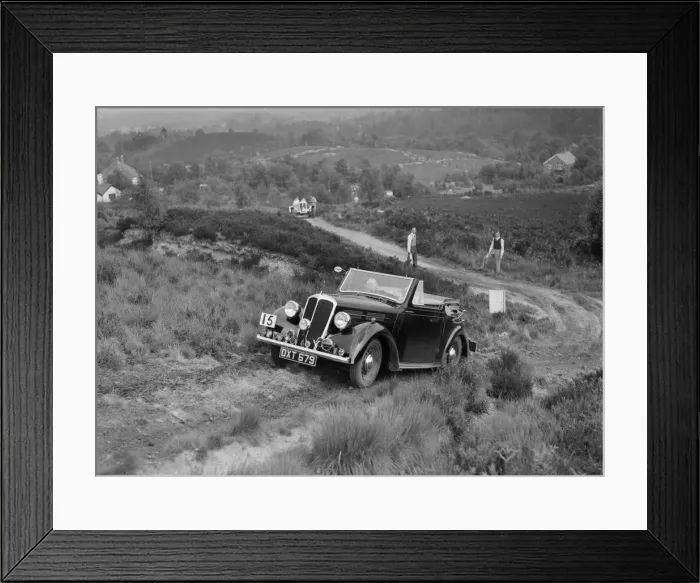Framed Print : 1937 Standard Twelve open 4-seater taking part in the NWLMC Lawrence Cup Trial, 1937 Framed Print : 1937 Standard Twelve open 4-seater taking part in the NWLMC Lawrence Cup Trial, 1937