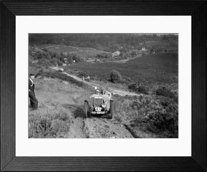 Framed Print : 1933 MG J2 taking part in the NWLMC Lawrence Cup Trial, 1937. Artist: Bill Brunell Framed Print : 1933 MG J2 taking part in the NWLMC Lawrence Cup Trial, 1937. Artist: Bill Brunell