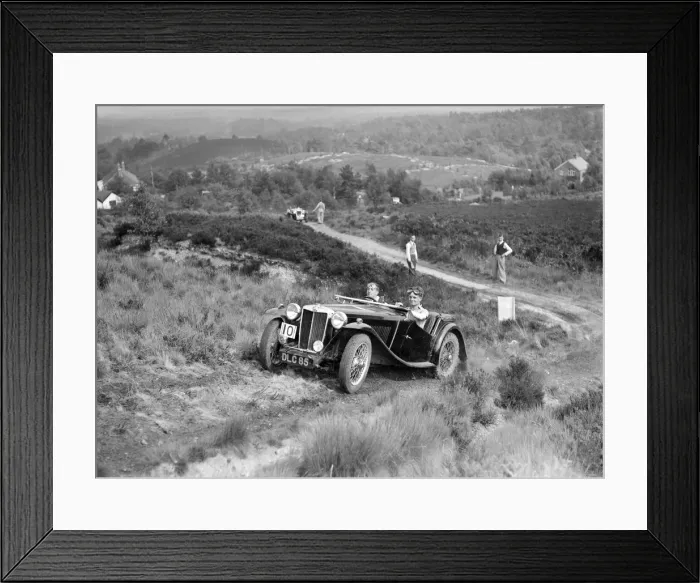 Framed Print : 1936 MG TA taking part in the NWLMC Lawrence Cup Trial, 1937. Artist: Bill Brunell Framed Print : 1936 MG TA taking part in the NWLMC Lawrence Cup Trial, 1937. Artist: Bill Brunell