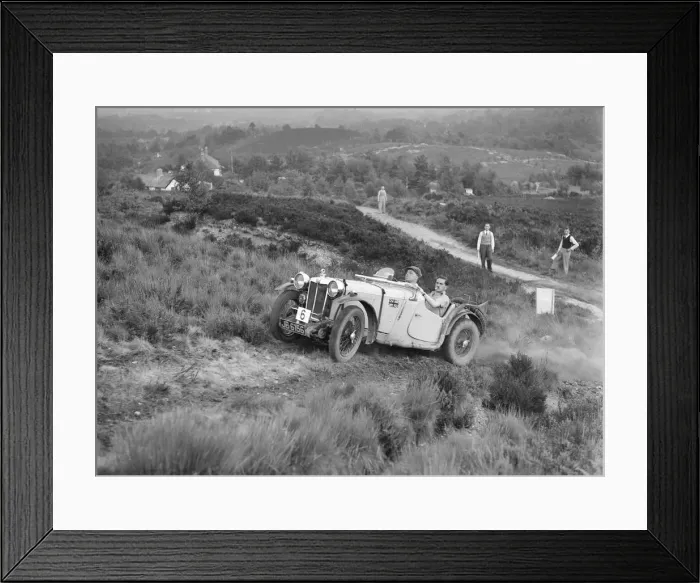 Framed Print : 1935 MG PA of RM Andrews taking part in the NWLMC Lawrence Cup Trial, 1937. Artist: Bill Brunell Framed Print : 1935 MG PA of RM Andrews taking part in the NWLMC Lawrence Cup Trial, 1937. Artist: Bill Brunell
