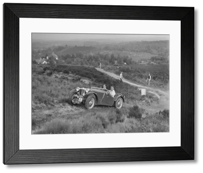 Framed Print : 1936 MG PB of R Green taking part in the NWLMC Lawrence Cup Trial, 1937. Artist: Bill Brunell Framed Print : 1936 MG PB of R Green taking part in the NWLMC Lawrence Cup Trial, 1937. Artist: Bill Brunell