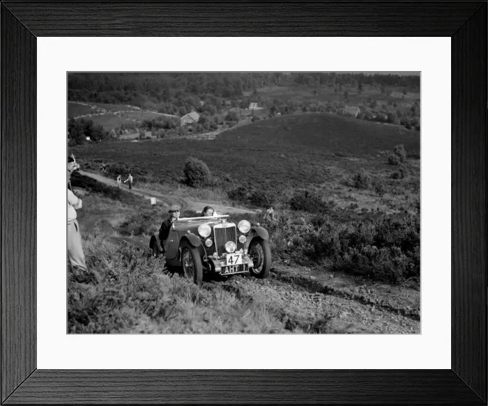 Framed Print : 1933 MG J2 team taking part in the NWLMC Lawrence Cup Trial, 1937. Artist: Bill Brunell Framed Print : 1933 MG J2 team taking part in the NWLMC Lawrence Cup Trial, 1937. Artist: Bill Brunell