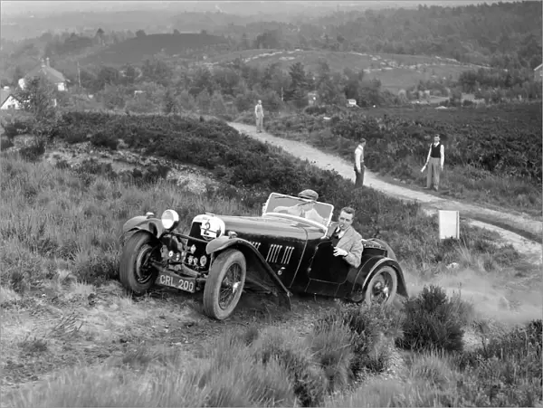 1937 HRG 2-seater sports of WP Uglow taking part in the NWLMC Lawrence Cup Trial, 1937
