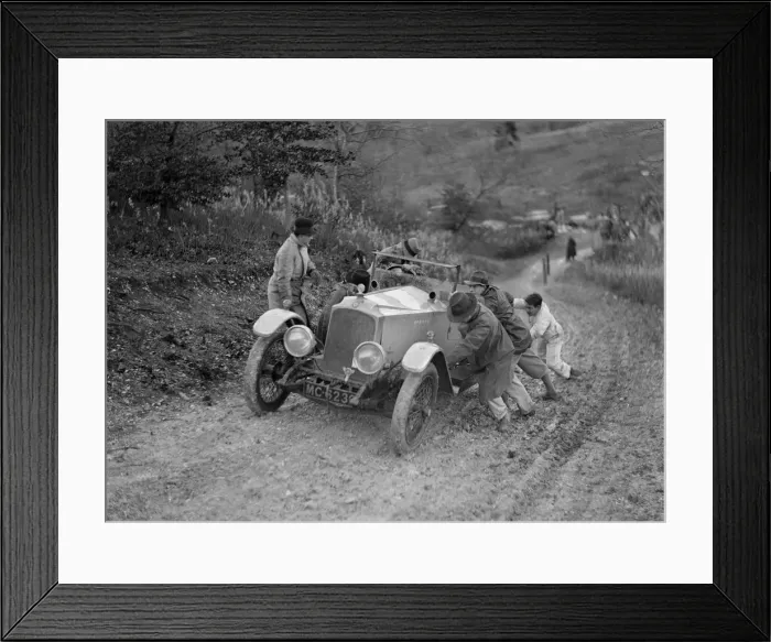 Framed Print : EA Beales Vauxhall 30-98 Velox 4 seater receiving a push during the Inter-Varsity Trial, 1930 Framed Print : EA Beales Vauxhall 30-98 Velox 4 seater receiving a push during the Inter-Varsity Trial, 1930