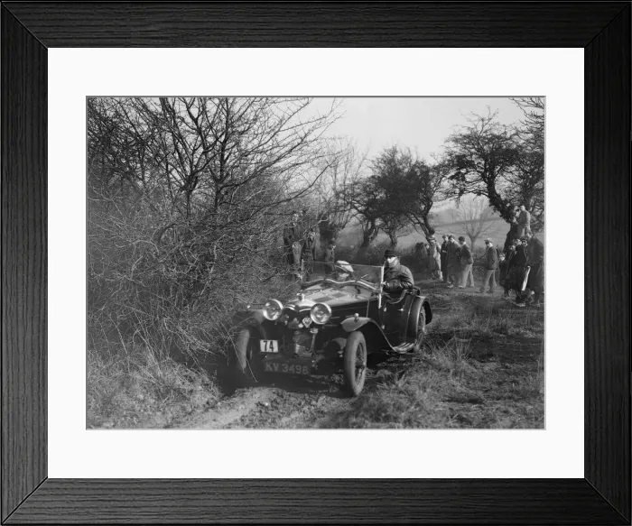 Framed Print : Riley of G Clifton at the Sunbac Colmore Trial, near Winchcombe, Gloucestershire, 1934 Framed Print : Riley of G Clifton at the Sunbac Colmore Trial, near Winchcombe, Gloucestershire, 1934