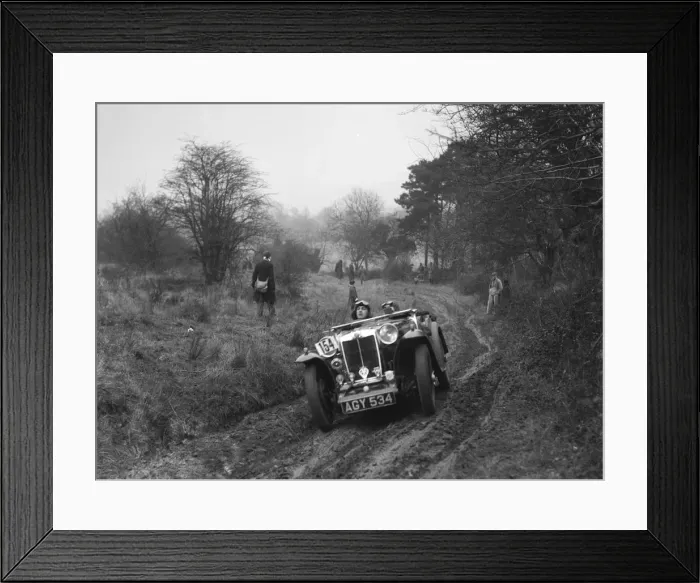 Framed Print : MG Magna of AJV Merritt at the Sunbac Colmore Trial, near Winchcombe, Gloucestershire, 1934 Framed Print : MG Magna of AJV Merritt at the Sunbac Colmore Trial, near Winchcombe, Gloucestershire, 1934