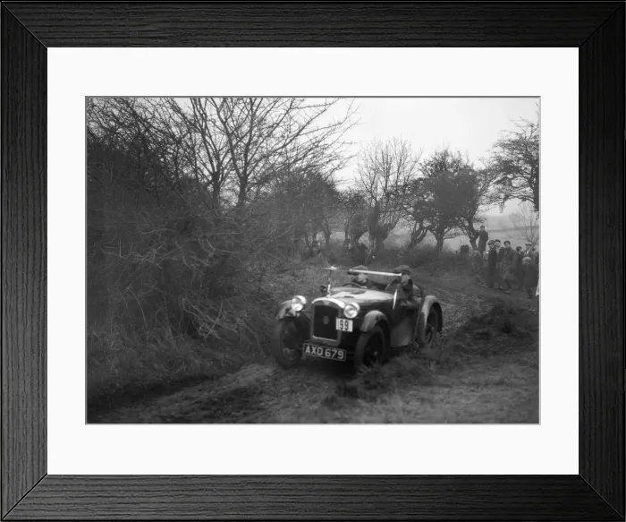 Framed Print : Austin Nippy of CM Davis at the Sunbac Colmore Trial, near Winchcombe, Gloucestershire, 1934 Framed Print : Austin Nippy of CM Davis at the Sunbac Colmore Trial, near Winchcombe, Gloucestershire, 1934