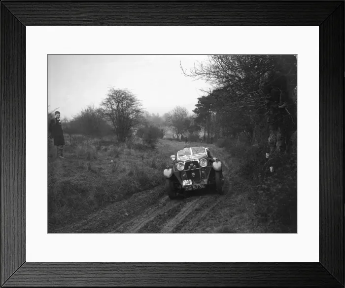 Framed Print : Standard Avon of J Priestly at the Sunbac Colmore Trial, near Winchcombe, Gloucestershire, 1934 Framed Print : Standard Avon of J Priestly at the Sunbac Colmore Trial, near Winchcombe, Gloucestershire, 1934